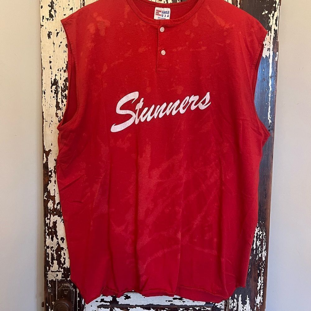 Men’s customized Stunners #. 3 sleeveless baseball helmet set. Size XXL